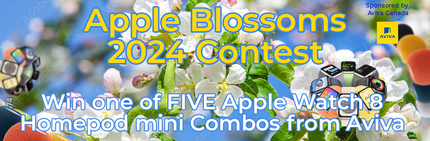 Enter the 2024 Apple Blossoms Contest to win one of 5 Apple Watch 9/Homepod Mini combos